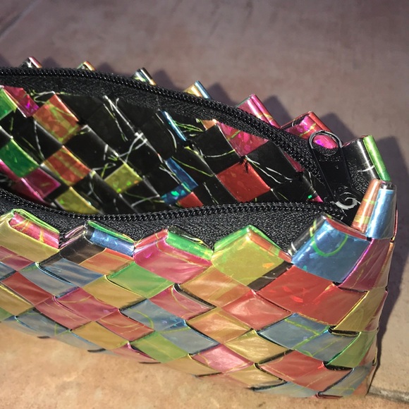 SALE! multicolored handmade plastic wrapper clutch - Picture 6 of 6